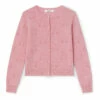 Coupon ✨ Thindra Openwork Cashmere Cardigan Pink Bonpoint Fashion Children ⭐