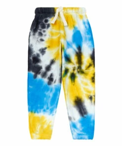 Budget 👏 Tie-dye Joggers Black Californian Vintage Fashion Teen, Children 🛒
