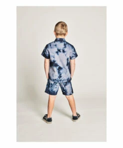 Flash Sale ⭐ Tie-Dye Shorts Navy blue Munsterkids Fashion Teen, Children ⌛ -Outlet Kids' Fashion Store tie dye shorts navy blue munsterkids fashion teen children 3