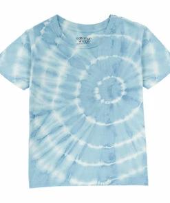 Top 10 🔔 Tie-dye T-Shirt Light Blue Californian Vintage Fashion Teen, Children 🎁