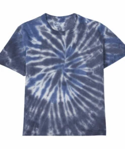 Best deal 🌟 Tie-Dye T-shirt Petrol blue Californian Vintage Fashion Teen, Children 🔔