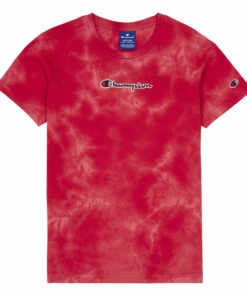 Discount 🎉 Tie-dye T-shirt Red Champion Fashion Teen, Children 🧨