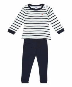 Top 10 🎉 Trexo Striped Pyjama Set Navy blue Petit Bateau Fashion Children 😀