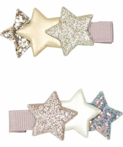 Best Sale ✨ Triple Star Hair Clips Pink Mimi & Lula Fashion Children 🎉