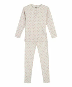 Promo 🎉 Tudors Organic Cotton Floral Pyjamas Light grey Bonton Fashion Children 😍