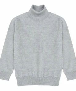 Hot Sale ⭐ Turtleneck Logo Jumper Grey Stone Island Fashion Teen, Children ✨