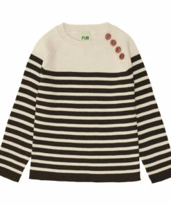 Cheap 🔥 Two-Tone Organic Cotton Jumper Chocolate FUB Fashion Children ⭐
