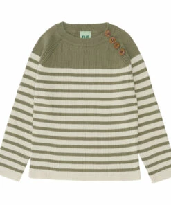 Buy 👏 Two-Tone Organic Cotton Jumper Khaki FUB Fashion Children ✨