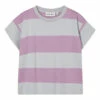 Best Sale 🔥 Two-Tone Organic Cotton T-shirt Purple Main Story Fashion Teen, Children 😍