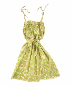Outlet 😀 Upcycled Flower 👗 Dress - Limited Edition - Green Longlivethequeen Fashion Teen, Children 👍