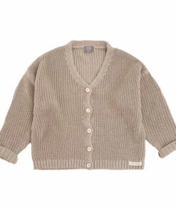 Wholesale 🧨 V Cardigan Taupe brown Tocoto Vintage Fashion Children 🎁