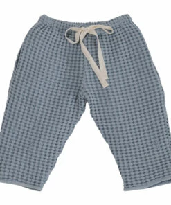 Deals ❤️ Valan Organic Cotton Waffle Trousers Grey blue Yoli & Otis Fashion Children 🤩