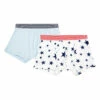 Buy 🔔 Vintage Stars Organic Cotton Boxers - Set of 2 Blue Petit Bateau Fashion Children 👏