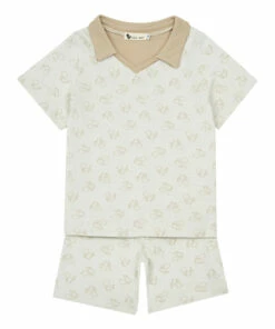 Best Pirce 🧨 Voyageur Pyjama Top & Bottom Set Ecru Risu Risu Fashion Teen, Children 🔔