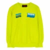 Outlet 👏 Wave Sweatshirt - Finger In The Nose x Ornamental Conifer Collaboration Yellow Finger in the nose Fashion Teen, Children 🔔