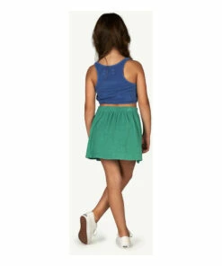 Best Sale 🤩 Wombat Plain Terry Cloth Skirt Green The Animals Observatory Fashion Children 😍 -Outlet Kids' Fashion Store wombat plain terry cloth skirt green the animals observatory fashion children 2