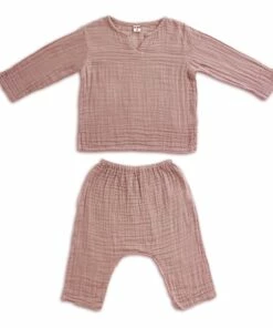 Cheap ✨ Zac organic cotton top + trouser set Dusty Pink S007 Numero 74 Fashion Children 🧨