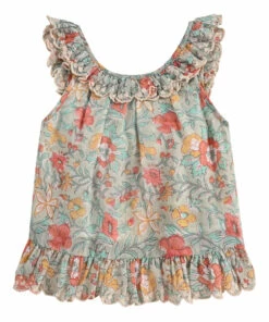 Brand new 👏 Zelie Organic Cotton Top Green water Louise Misha Fashion Teen, Children 🔥