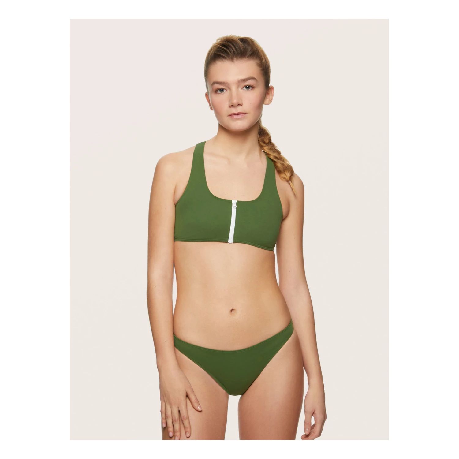 Budget ๐ฏ Zip-Up ๐ Bikini Top Khaki Miska Paris Fashion Teen, Children ๐ 2 Budget ๐ฏ Zip-Up ๐ Bikini Top Khaki Miska Paris Fashion Teen, Children ๐ - Image 2