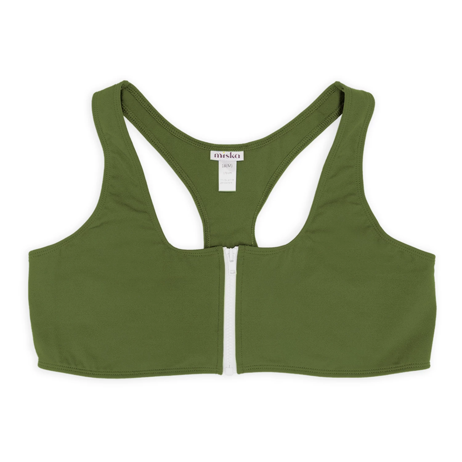 Budget ๐ฏ Zip-Up ๐ Bikini Top Khaki Miska Paris Fashion Teen, Children ๐ 1 Budget ๐ฏ Zip-Up ๐ Bikini Top Khaki Miska Paris Fashion Teen, Children ๐